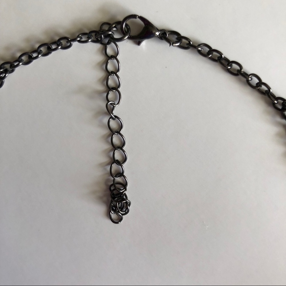 Double Strand Purple Teardrop Necklace - Picture 7 of 7